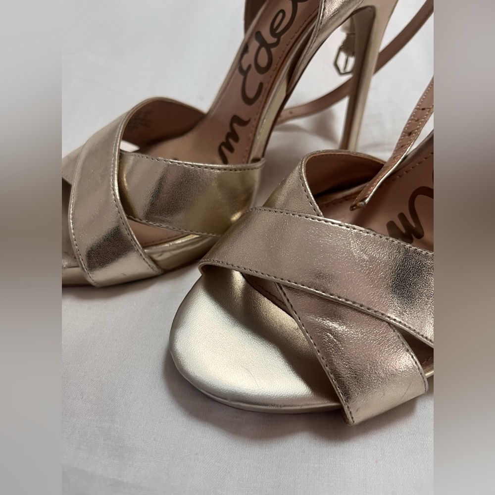 Sam Edelman, Gold, Modern platform heel. - Picture 2 of 8